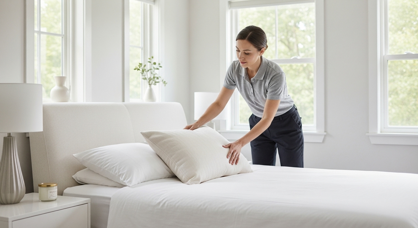 professional house cleaning service in a residential home